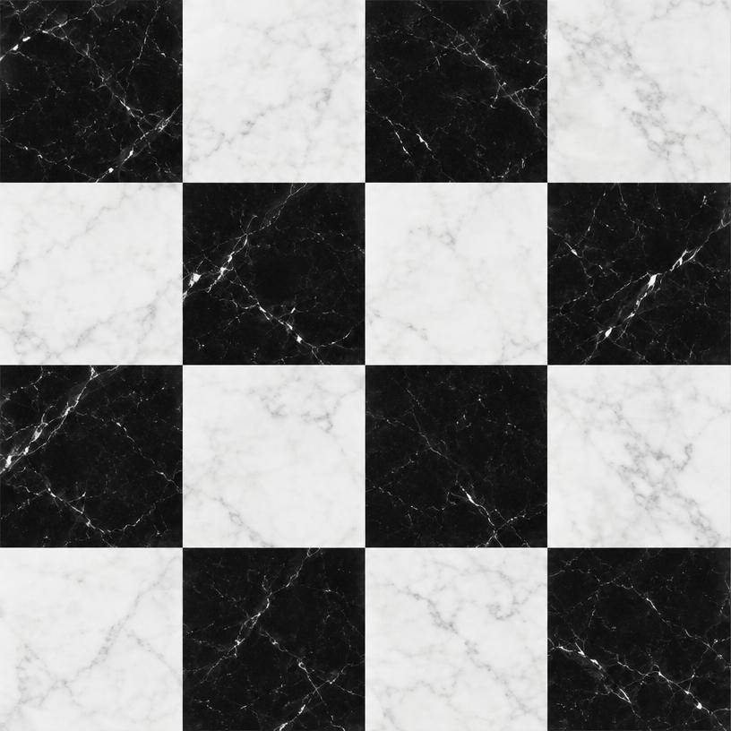 黑白雲石 棋盤格雲石磚紋理